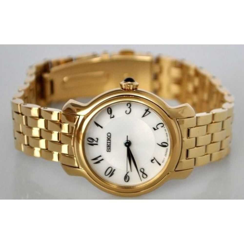 SEIKO GENERAL SRZ392P1 ANALOG STAINLESS STEEL WOMEN'S GOLD WATCH - H2 Hub Watches