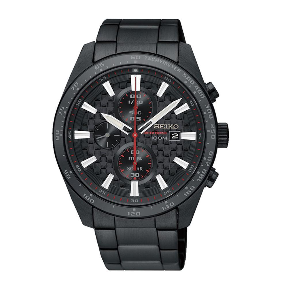 SEIKO CRITERIA SSC657P1 SOLAR CHRONOGRAPH STAINLESS STEEL MEN S BLACK H2 Hub