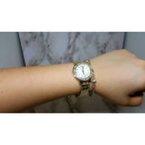 SEIKO GENERAL SWAROVSKI CRYSTAL SXDG76P1 STAINLESS STEEL WOMEN'S GOLD WATCH - H2 Hub Watches