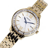 SEIKO GENERAL SWAROVSKI CRYSTAL SXDG76P1 STAINLESS STEEL WOMEN'S GOLD WATCH - H2 Hub Watches