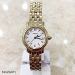 SEIKO GENERAL SXGP64P1 QUARTZ STAINLESS STEEL WOMEN'S GOLD WATCH - H2 Hub Watches