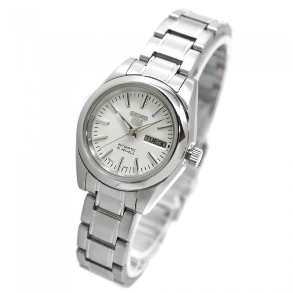 SEIKO 5 SYMK13K1 AUTOMATIC STAINLESS STEEL WOMEN'S SILVER WATCH - H2 Hub Watches