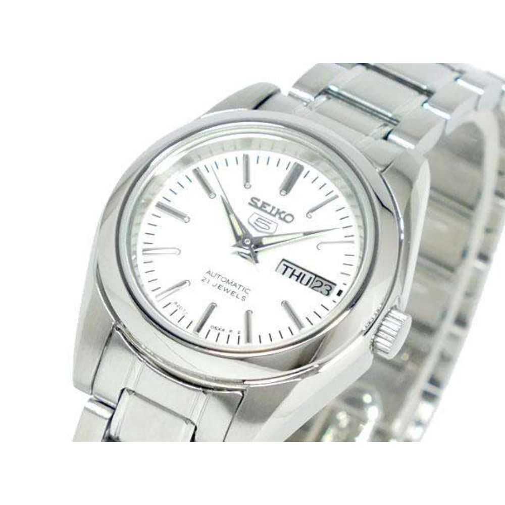 SEIKO 5 SYMK13K1 AUTOMATIC STAINLESS STEEL WOMEN'S SILVER WATCH - H2 Hub Watches