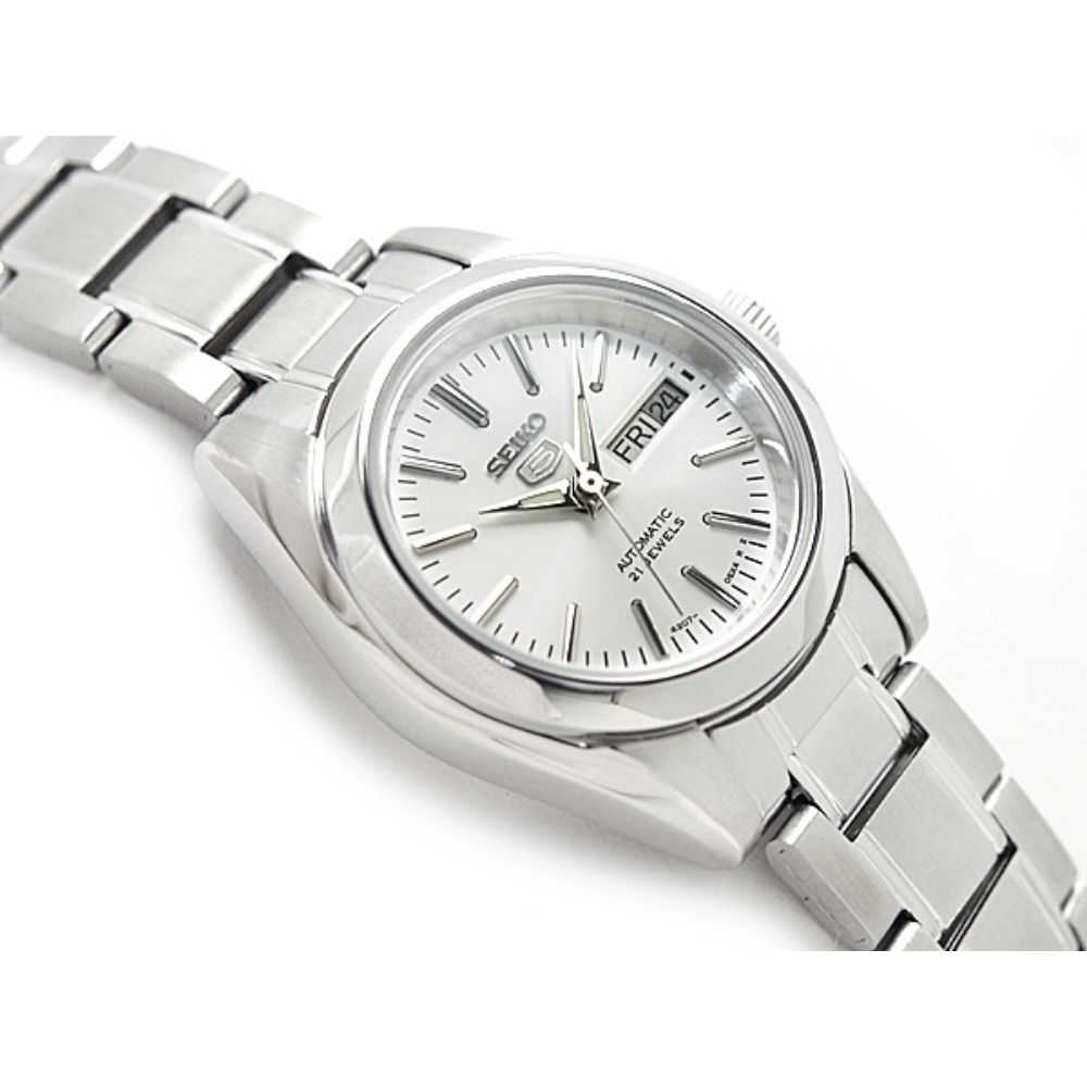 SEIKO 5 SYMK13K1 AUTOMATIC STAINLESS STEEL WOMEN'S SILVER WATCH - H2 Hub Watches