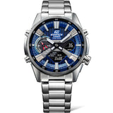 CASIO EDIFICE ECB-S100D-2ADF BLUE DIAL STAINLESS STEEL BRACELET STRAP MEN'S WATCH