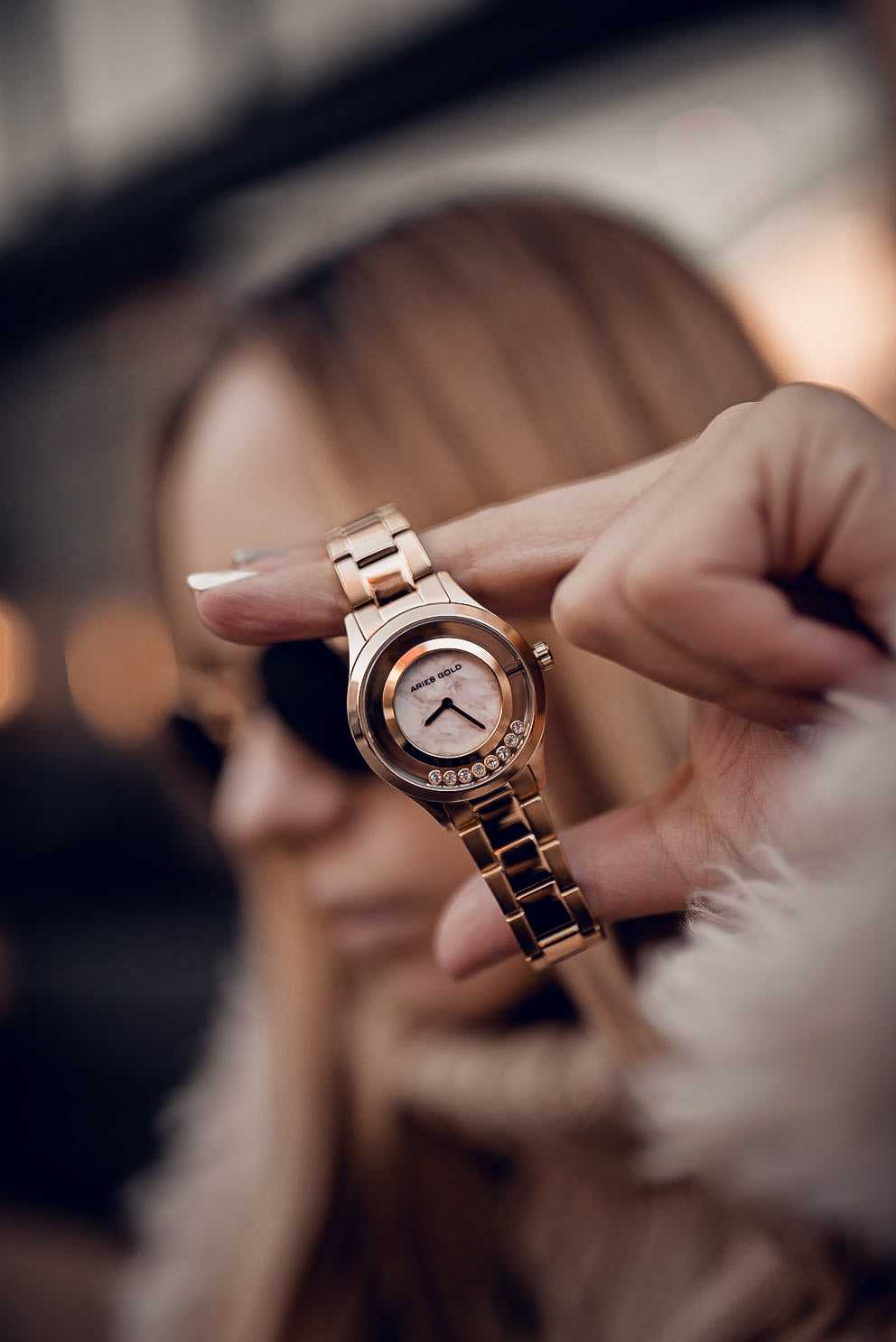 ARIES GOLD ENCHANT VERONA ROSE GOLD STAINLESS STEEL L 5021 RG-MB WOMEN'S WATCH - H2 Hub Watches