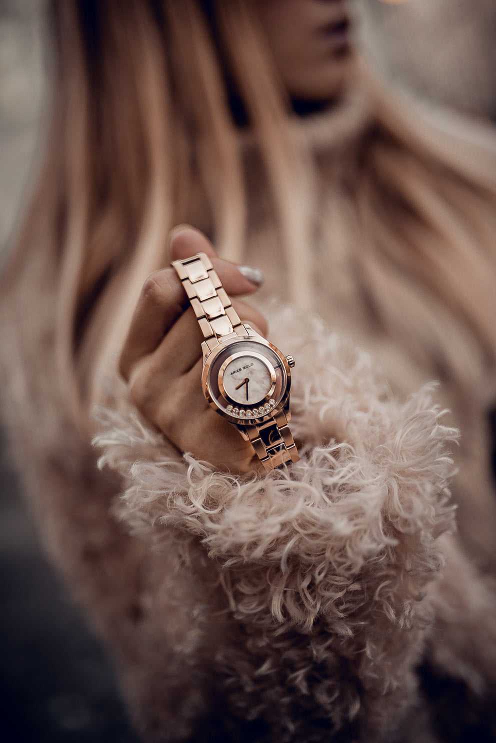 ARIES GOLD ENCHANT VERONA ROSE GOLD STAINLESS STEEL L 5021 RG-MB WOMEN'S WATCH - H2 Hub Watches