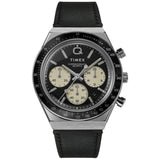 Timex Q Chronograph Black Dial And Leather Strap Men Watch TW2V42700