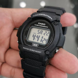 CASIO GENERAL W-219H-1AVDF-P DIGITAL BLACK RESIN BAND MEN WATCH