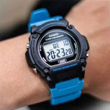 CASIO SPORTY W-219H-2A2VDF-P DIGITAL BLUE RESIN MEN WATCH