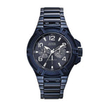 GUESS RIGOR BLUE STAINLESS STEEL W0218G4 MEN'S WATCH - H2 Hub Watches