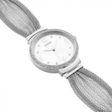 GUESS CHIFFON SILVER STAINLESS STEEL W1083L1 MESH STRAP WOMEN'S WATCH