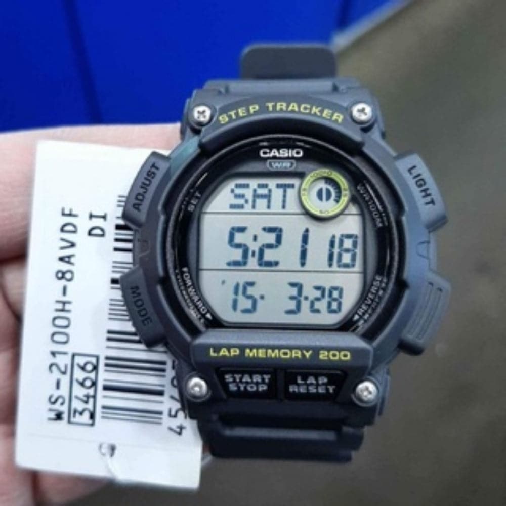 Casio General Digital Gray Resin Strap Men Watch WS-2100H-8AVDF-P – H2 Hub