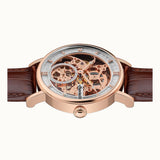 INGERSOLL HERALD AUTOMATIC I00401B ROSE GOLD ROUND BROWN LEATHER STRAP MEN'S WATCH
