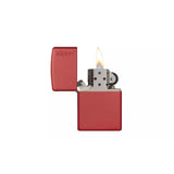 ZIPPO 233ZL RED MATTE W/ LOGO CLASSIS LIGHTER