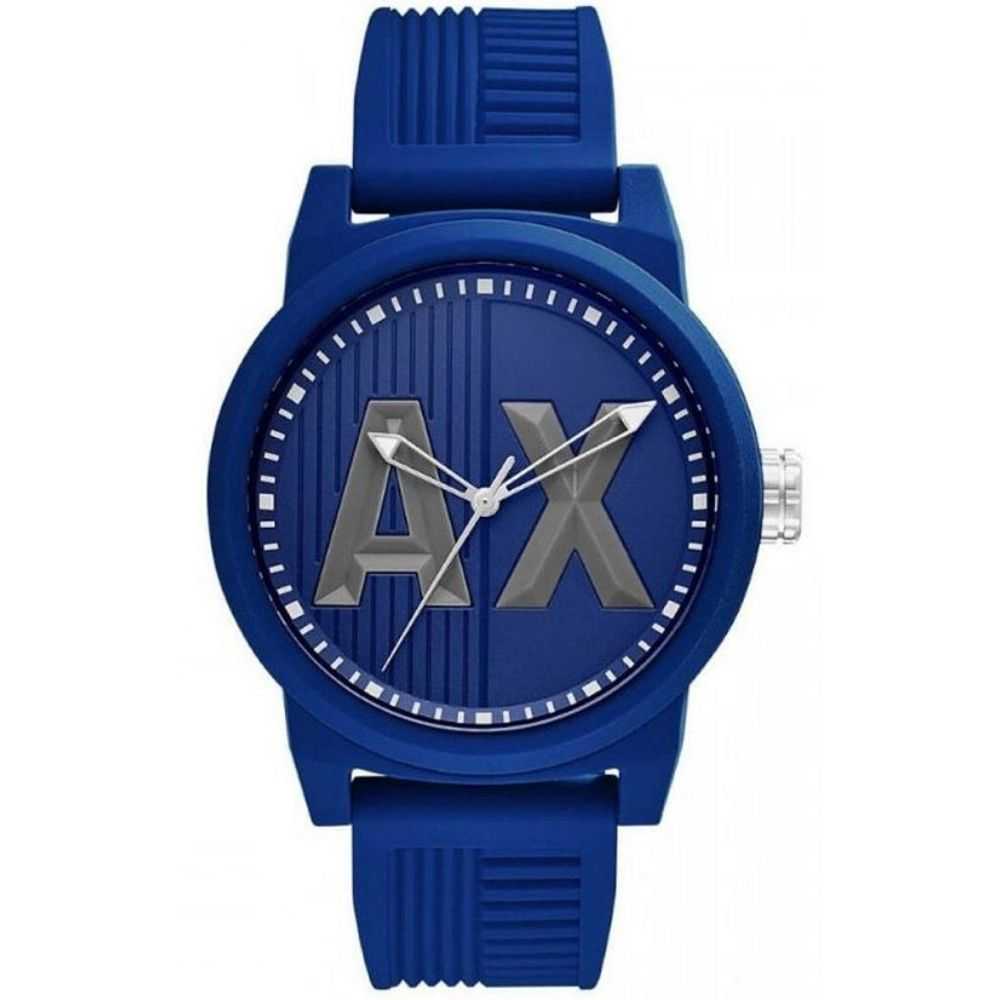 ARMANI EXCHANGE ANALOG QUARTZ BLUE SILICONE AX1454 MEN'S WATCH - H2 Hub Watches