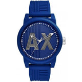 ARMANI EXCHANGE ANALOG QUARTZ BLUE SILICONE AX1454 MEN'S WATCH - H2 Hub Watches