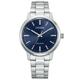 CITIZEN BJ6541-58L ECO-DRIVE BLUE DIAL SILVER-TONE STAINLESS STEEL MEN'S WATCH