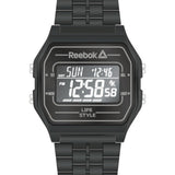 REEBOK NERD RD-VNE-G9-PBSB-BB DIGITAL BLACK STAINLESS STEEL BRACELET STRAP MEN'S WATCH