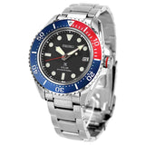 SEIKO PROSPEX SNE591P1 SOLAR BLACK DIAL PEPSI BEZEL MEN'S DIVER WATCH