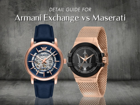 Detail guide for Armani Exchange vs Maserati
