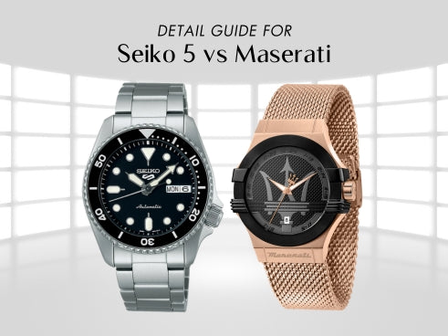Detail guide for Seiko 5 vs Maserati