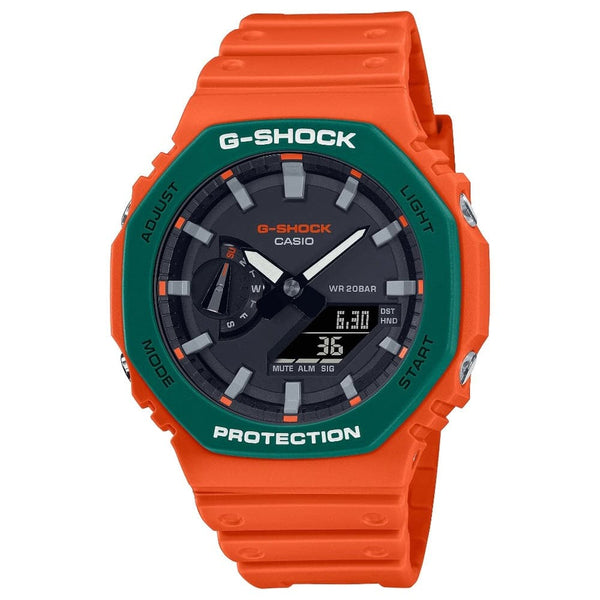 Casio G-Shock Analog Digital Orange Resin Strap Watch For Men GA-2110SC-4ADR