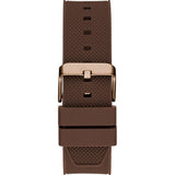 Guess Falcon Coffee Case Brown Silicone Men's Watch GW0568G1