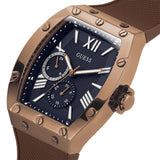 Guess Falcon Coffee Case Brown Silicone Men's Watch GW0568G1