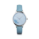 First Love 0606 Blue Leather Watch