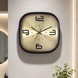 Mapple Leaf Oslo Square Silent Wall Clock – Smoke Black Model 1015