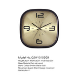 Mapple Leaf Oslo Square Silent Wall Clock – Smoke Black Model 1015