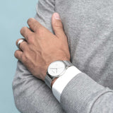 Bering White Dial Brushed Silver Milanese Strap Unisex Watch 11139-004