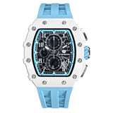 Tsar Bomba Light Blue Silicone Strap Men's Watch TB8204B-02 (15mm) Thickness