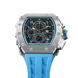Tsar Bomba Light Blue Silicone Strap Men's Watch TB8204QA-05 (14.5mm) Thickness