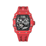 Tsar Bomba Automatic Red FKM Rubber Strap Men's Watch TB8208CF-37