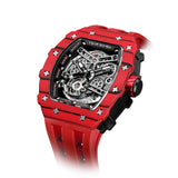 Tsar Bomba Automatic Red FKM Rubber Strap Men's Watch TB8208CF-37
