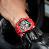 Tsar Bomba Automatic Red FKM Rubber Strap Men's Watch TB8208CF-37