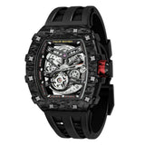 Tsar Bomba Automatic Black FKM Rubber Strap Men's Watch TB8208CF-38