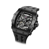 Tsar Bomba Automatic Black Silicone Strap Men's Watch TB8208A-45 (14.5mm) Thickness