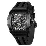 Tsar Bomba Automatic Black Silicone Strap Men's Watch TB8208A-45 (14.5mm) Thickness