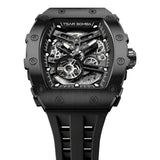 Tsar Bomba Automatic Black Silicone Strap Men's Watch TB8208A-45 (14.5mm) Thickness