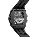 Tsar Bomba Automatic Black Silicone Strap Men's Watch TB8208A-45 (14.5mm) Thickness