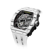 Tsar Bomba Automatic White FKM Rubber Strap Men's Watch TB8208CF-35