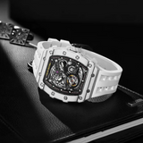 Tsar Bomba Automatic White FKM Rubber Strap Men's Watch TB8208CF-35