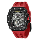 Tsar Bomba Automatic Red FKM Rubber Strap Men's Watch TB8208CF-39