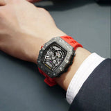 Tsar Bomba Automatic Red FKM Rubber Strap Men's Watch TB8208CF-39