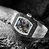 Tsar Bomba Automatic White FKM Rubber Strap Men's Watch TB8208CF-40