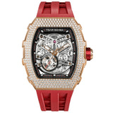 Tsar Bomba Automatic Red FKM Rubber Strap Men's Watch TB8208D-12