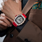 Tsar Bomba Automatic Red FKM Rubber Strap Men's Watch TB8208D-12
